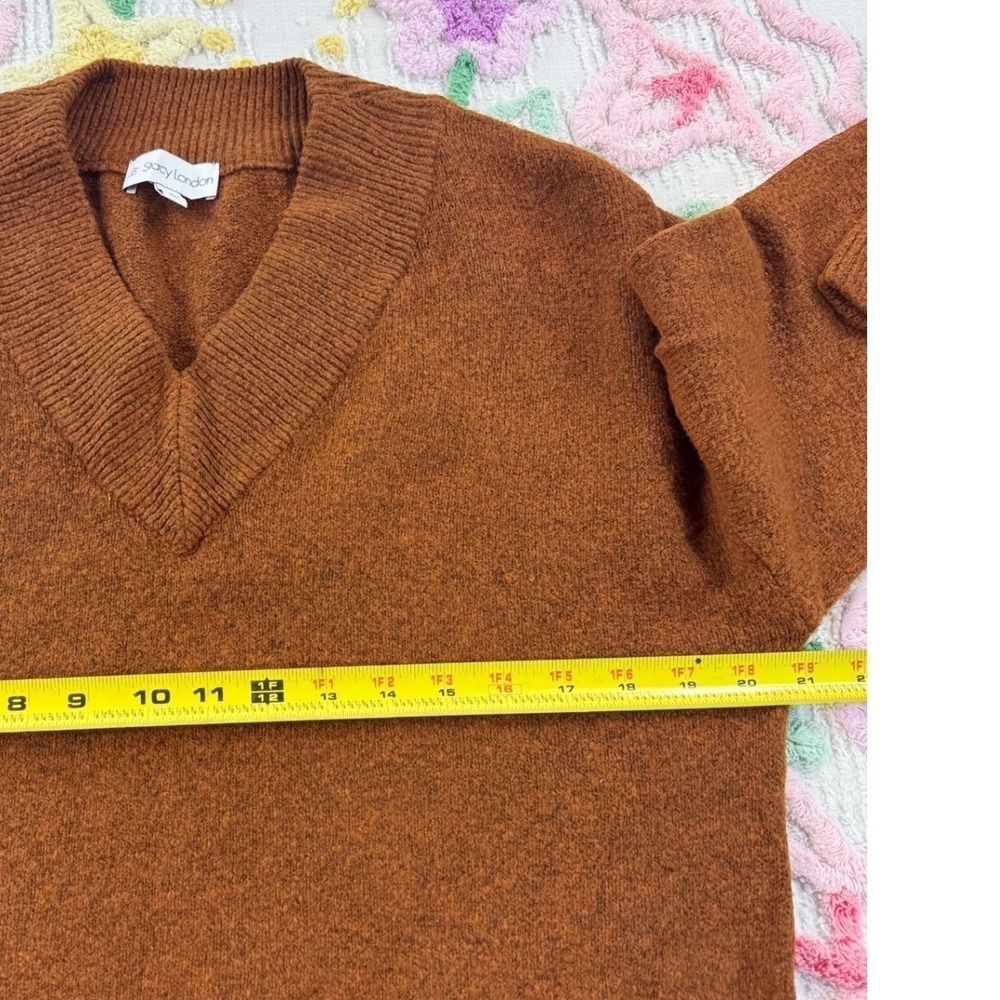 By Stacy London Burnt Orange‎ V-Neck Tunic Sweater XS A670717 - Picture 4 of 9